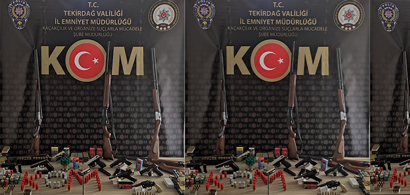 Tekirdağ merkezli 3 ilde silah kaçakçılığı operasyonu; 23 gözaltı