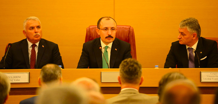 Ticaret Bakanı Dr. Mehmet Muş ve Vali Aziz Yıldırım Tekirdağ İş ve Ekonomi Dünyası Toplantısı’na Katıldı