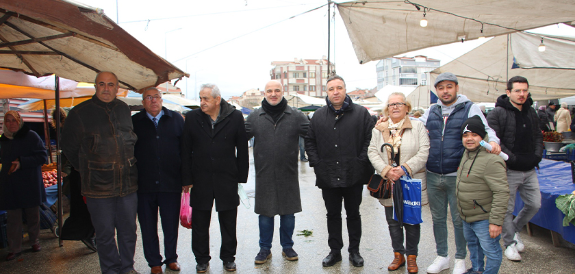 Başkan Erkiş’ten semt pazarına ziyaret