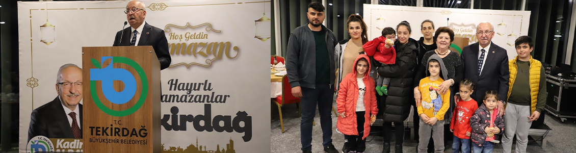 BAŞKAN ALBAYRAK DEPREMZEDE AİLELERLE İFTARDA BİR ARAYA GELDİ