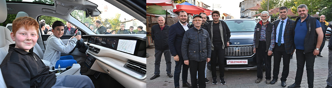 Yerli otomobilimiz TOGG Süleymanpaşa yollarında