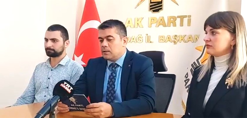 İsrail’in, Gazze Şeridi’ne Yönelik Ablukası ve Saldırılarına İlişkin Ak Parti İl Başkanlığı Açıklama Yaptı
