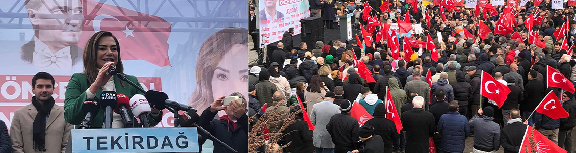 YÜCEER TEKİRDAĞ BÜYÜKŞEHİR A. ADAYLIĞINI MİTİNG GİBİ AÇIKLADI