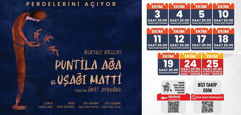 TEKİRDAĞ ŞEHİR TİYATROSU PERDELERİNİ BERTOLT BRECHT İLE AÇIYOR