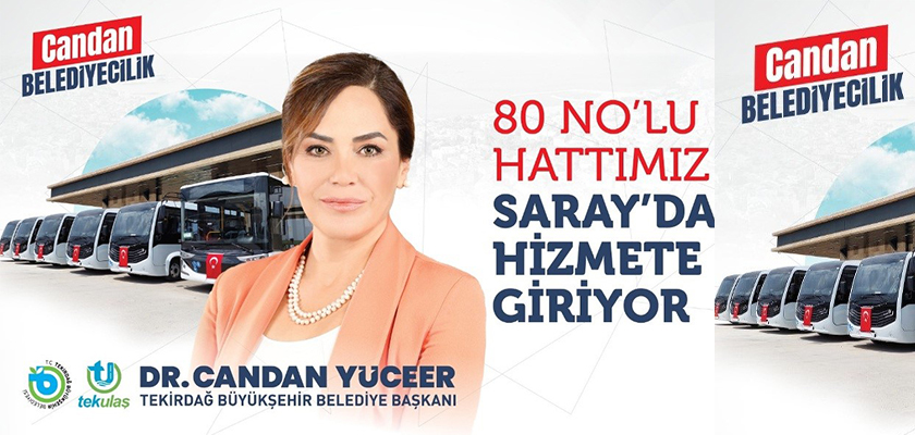 BÜYÜKŞEHİR’İN 80 NO’LU HAT HİZMETİ SARAY’DA DEVREYE GİRİYOR