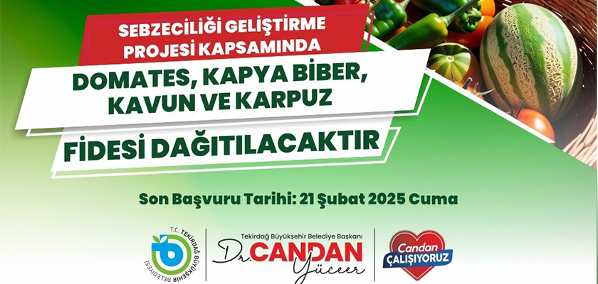 BÜYÜKŞEHİR’DEN ÇİFTÇİLERE FİDE DESTEĞİ