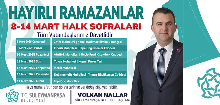 Halk Sofraları Bu Hafta Yedi Farklı Mahalleye Konuk Oluyor