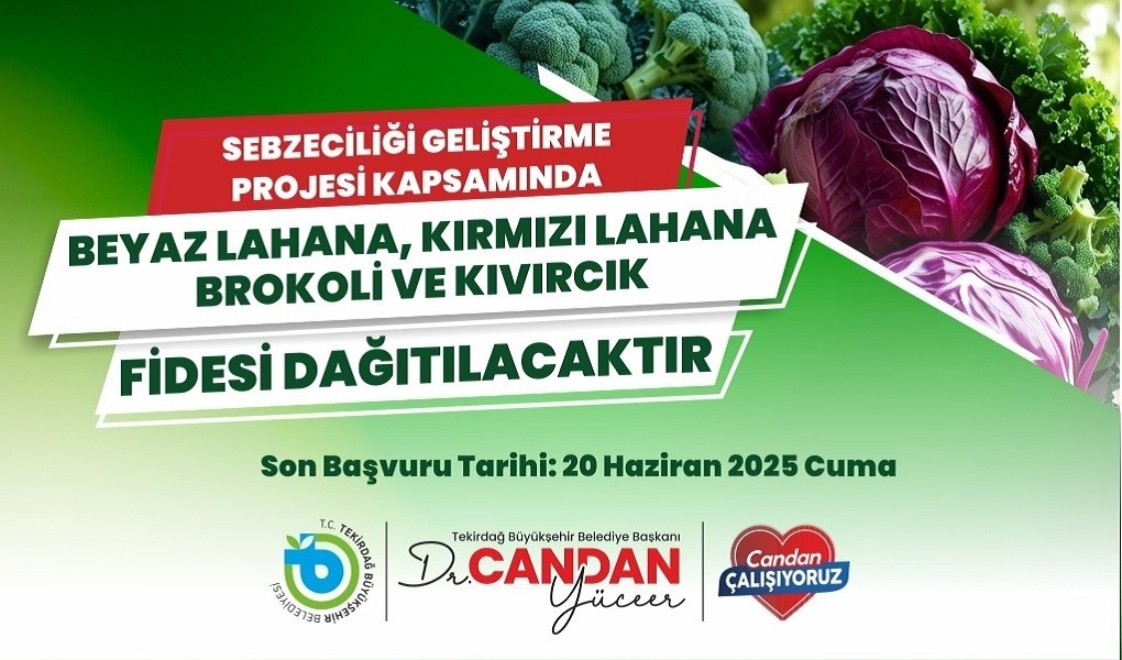 SEBZE FİDESİ DAĞITIMI İÇİN SON BAŞVURU TARİHİ 20 HAZİRAN