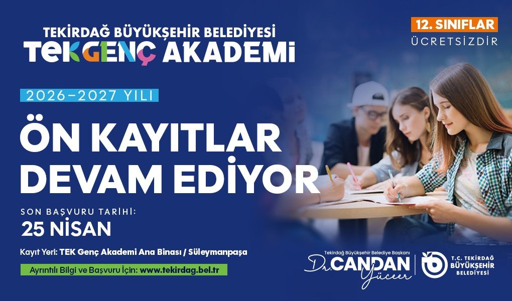 TEK GENÇ AKADEMİ’DE YENİ DÖNEM KAYITLARI DEVAM EDİYOR
