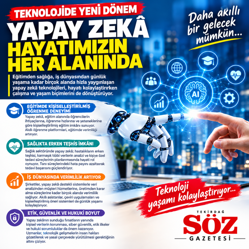 TEKNOLOJİDE YENİ DÖNEM YAPAY ZEKÂ HAYATIMIZIN HER ALANINDA